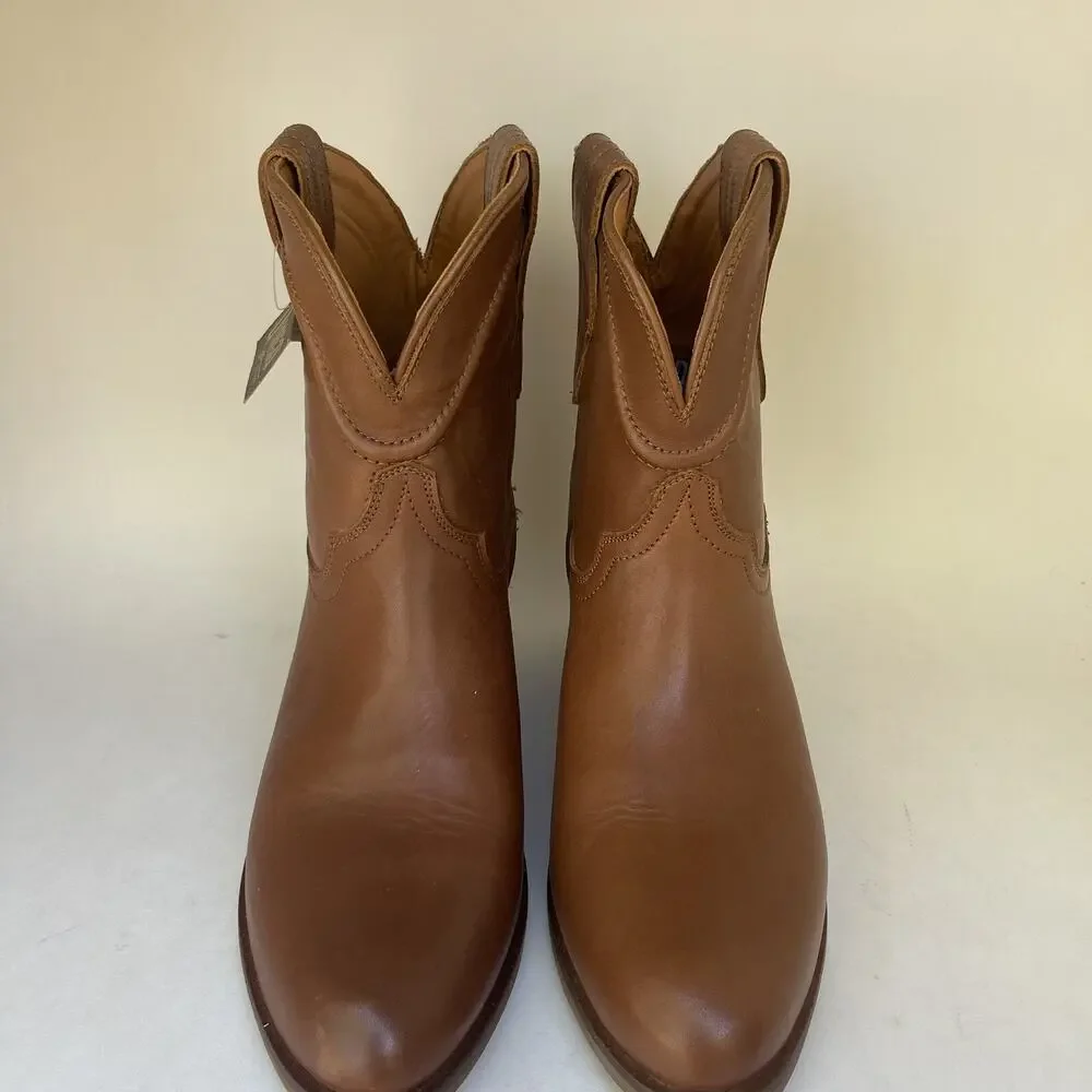 Dingo Seguaro Round Toe Cowboy Booties‎ Womens Brown Casual Boots Size 8.5